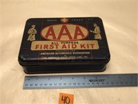 Vintage AAA Metal First Aid Kit