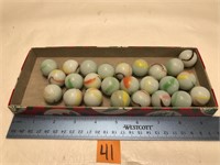 Vintage Glass Shooters Marbles