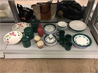 Assorted serving glassware and more.