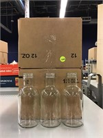 2 boxes 12oz clear glass bottles.