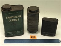 Vintage Carbide Fuel Tins