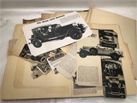 Lot of Vintage Magazine Pages of Vintage Cars