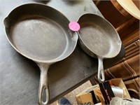 (2) Cast Iron Pans