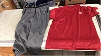 UA Adult medium shirt and size large joggers
