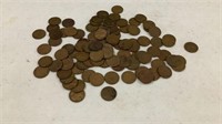 100 wheat penny’s various years