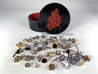 VINTAGE MENS JEWELRY IN DRAGON BOX