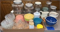 Canisters, vintage s/p shaker, jars, cream