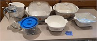 Large casserole dishes, glass measuring 4 cup,