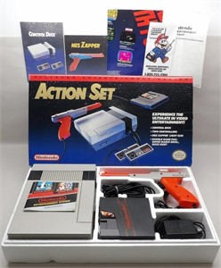 1990 Nintendo NES Action Set Game Console in Box