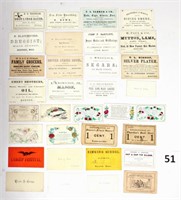 19th C. Massachusetts Trade & Calling Card Lot