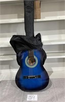 Blue beginner guitar