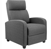LACOO Gray Single Recliner Thick Padded  Recliner