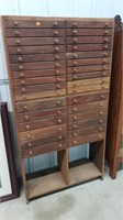 Antique 32 Drawer Parts Cabinet 32 x 60