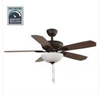 44 in. Indoor LED Dry Rated Downrod Ceiling Fan