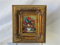 Gold Framed Mini Floral Painting