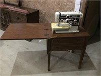 Sewing machine in cabinet, Necchi