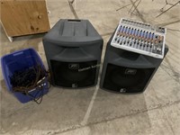 Peavey speakers and multi-channel mixer