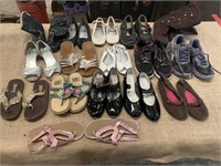 Girls shoes, sandals, boots, size 12-13 with tote