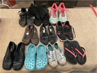 Girls shoes sizes 2-9, sandals, clogs, tennis