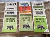 Kubota parts and operators manuals, White t