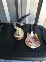 Eagle Statue and Guitar Plate
