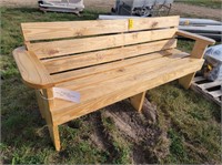 80" Wood bench (natural finish)