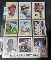 72- 1978 Vintage Topps Sports Cards