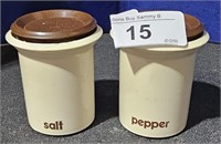 Pair of Salt & Pepper Shakers   Plastic