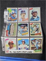 72- 1980 Vintage Topps Sports Cards