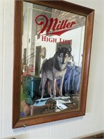 Miller High Life Wolf Beer Mirror