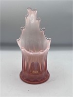 Vintage Fostoria Heirloom Pink glass candleholder