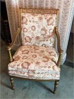 Gold tone vintage chair