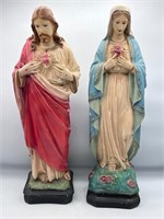 Vintage chalkware ? Virgin Mary & Jesus