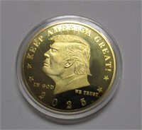 2025 Gold Plated Trump Challenge Coin