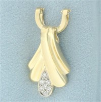 Diamond Necklace Enhancer Pendant in 14k Yellow Go