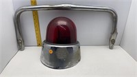 1950s 12V POLICE RED BEACON & CHROME GRILL PC.