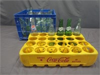 *Coca-Cola Bottles & Crate - 7Up - Sprite - Pepsi