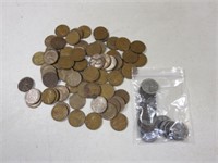 (67) Wheat Pennies & (17) Steel Pennies