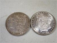 1878-S & 1879-S Morgan Silver Dollars