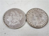 1878-S & 1880 Morgan Silver Dollars