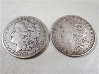 1886-O & 1888 Morgan Silver Dollars