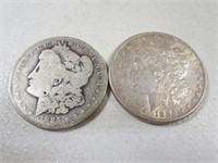 1885-O & 1886 Morgan Silver Dollars