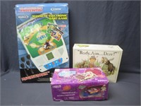 Lot Of 3 Board Games / Drawing Game , Electronic