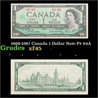 1960-1967 Canada 1 Dollar Note P# 84A Grades xf+