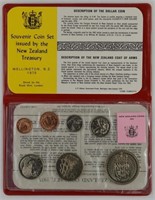 1975 New Zealand Treasury Uncirculated 7 Coin Set