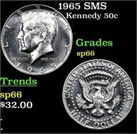 1965 SMS Kennedy Half Dollar 50c Grades sp66