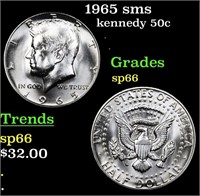 1965 sms Kennedy Half Dollar 50c Grades sp66