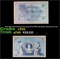 1918-1922 (1908 Reissue) Germany Post-WWI 100 Mark