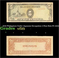 1943 Philippines Under Japanese Occupation 5 Peso