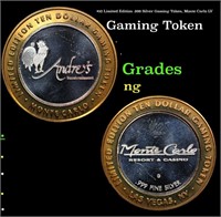 $10 Limited Edition .999 Silver Gaming Token, Mont